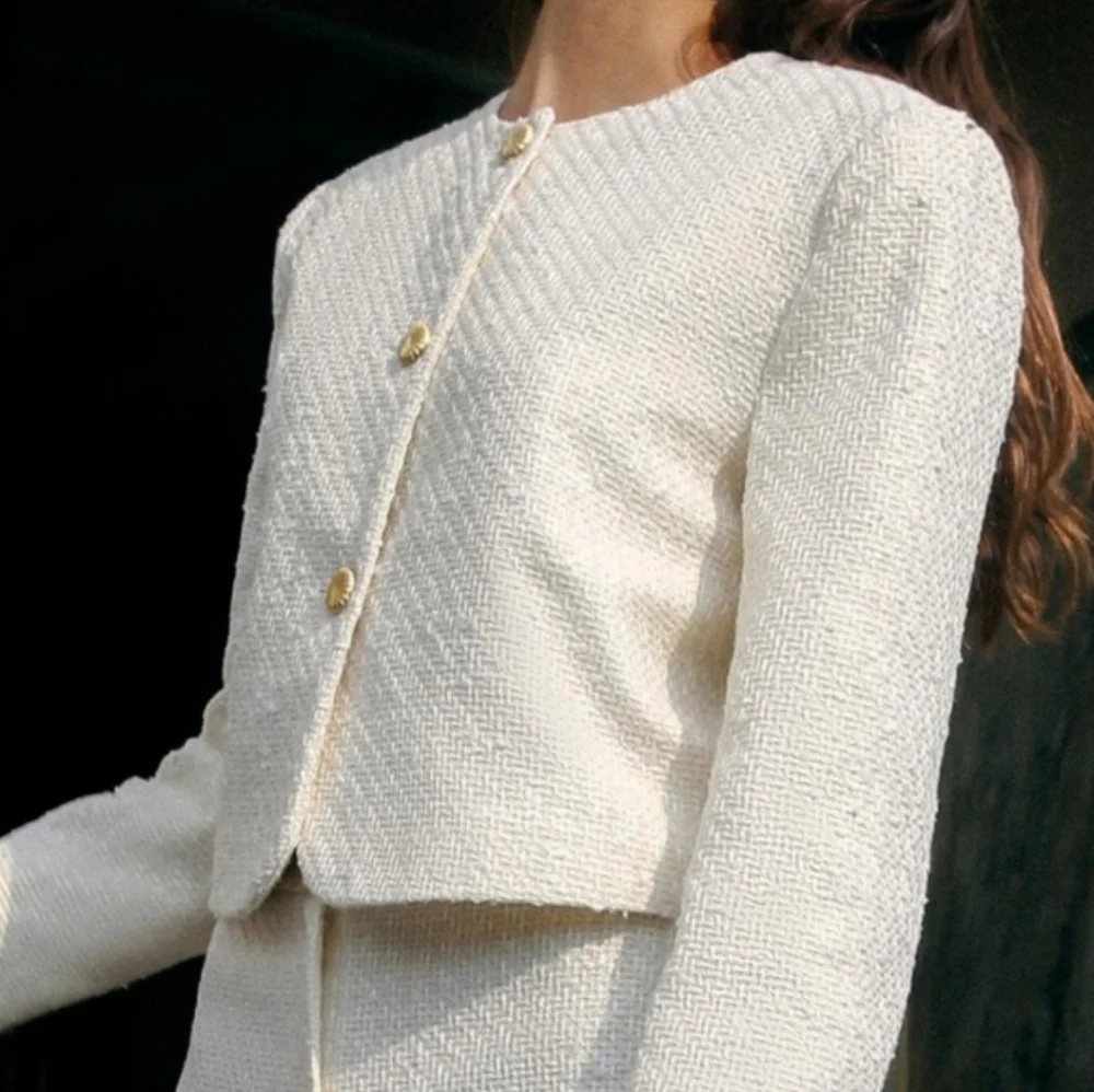 ZARA Textured Tweed Blazer Size XL